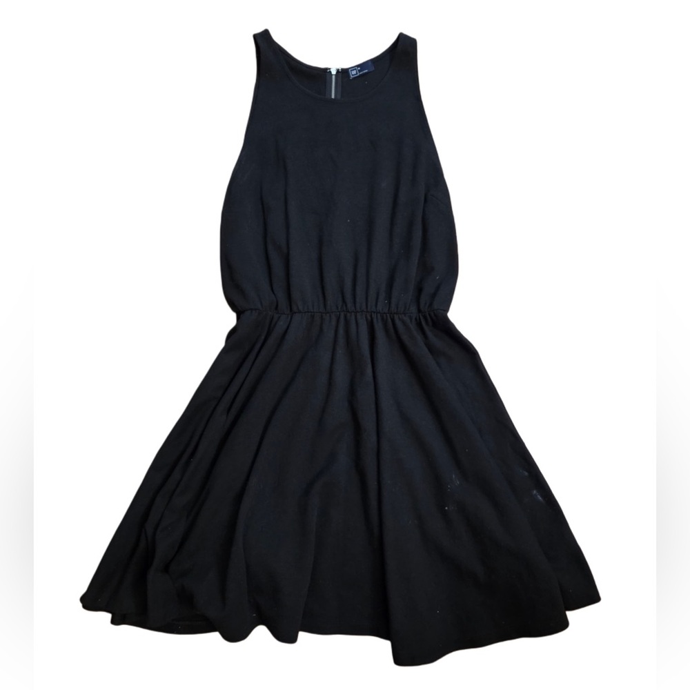 GAP Black Sleeveless Fit-and-Flare Dress